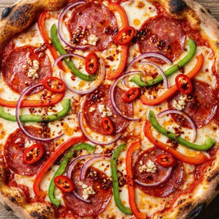 Pizza Diavola (scharf)